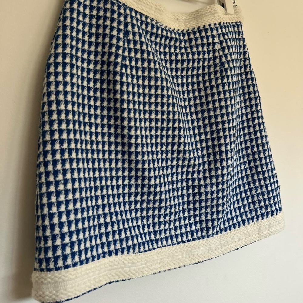 Houndstooth Tweed Skirt - Size L - Picture 7 of 9
